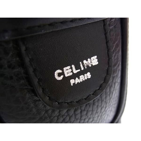 Celine Business Bag Macadam Briefcase Black Leather Vintage M09 Silver — view 8