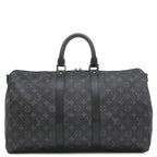 Louis Vuitton Boston Bag Keepall Bandouliere 45 Monogram Eclipse Gunmetal