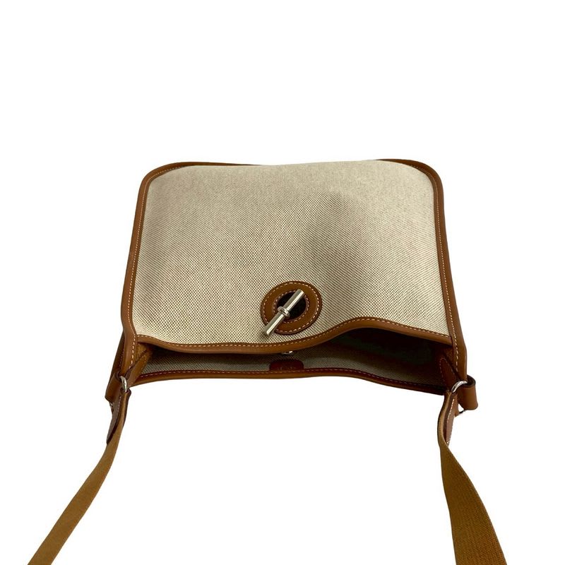 Hermes Vespa PM Toile Ash Buffalo Leather