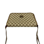 Gucci Vintage GG Logo Leather Shoulder Bag Pochette Crossbody Brown — view 4