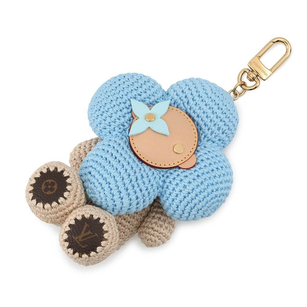 Louis Vuitton Bag Charm My Vivienne Crochet Blue-beige
