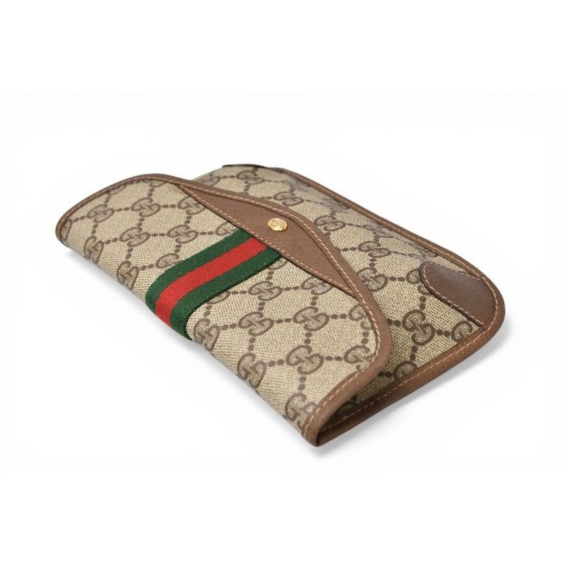 Gucci Pouch Vintage GG Plus Sherry Line Beige Brown — view 2