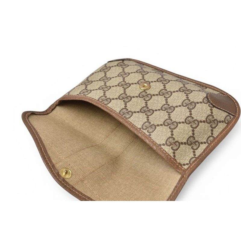 Gucci Pouch Vintage GG Plus Sherry Line Beige Brown — view 6