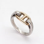 Hermes Chaine D'ancre Ring 750 925 Silver Gold Enchene — view 2