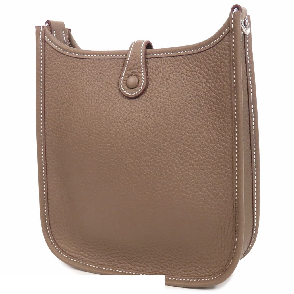 Hermes Evelyne Amazon TPM Etoupe Blue Indigo Silver Taurillon Shoulder Bag — view 2