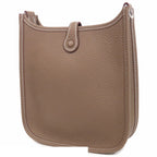 Hermes Evelyne Amazon TPM Etoupe Blue Indigo Silver Taurillon Shoulder Bag — view 2