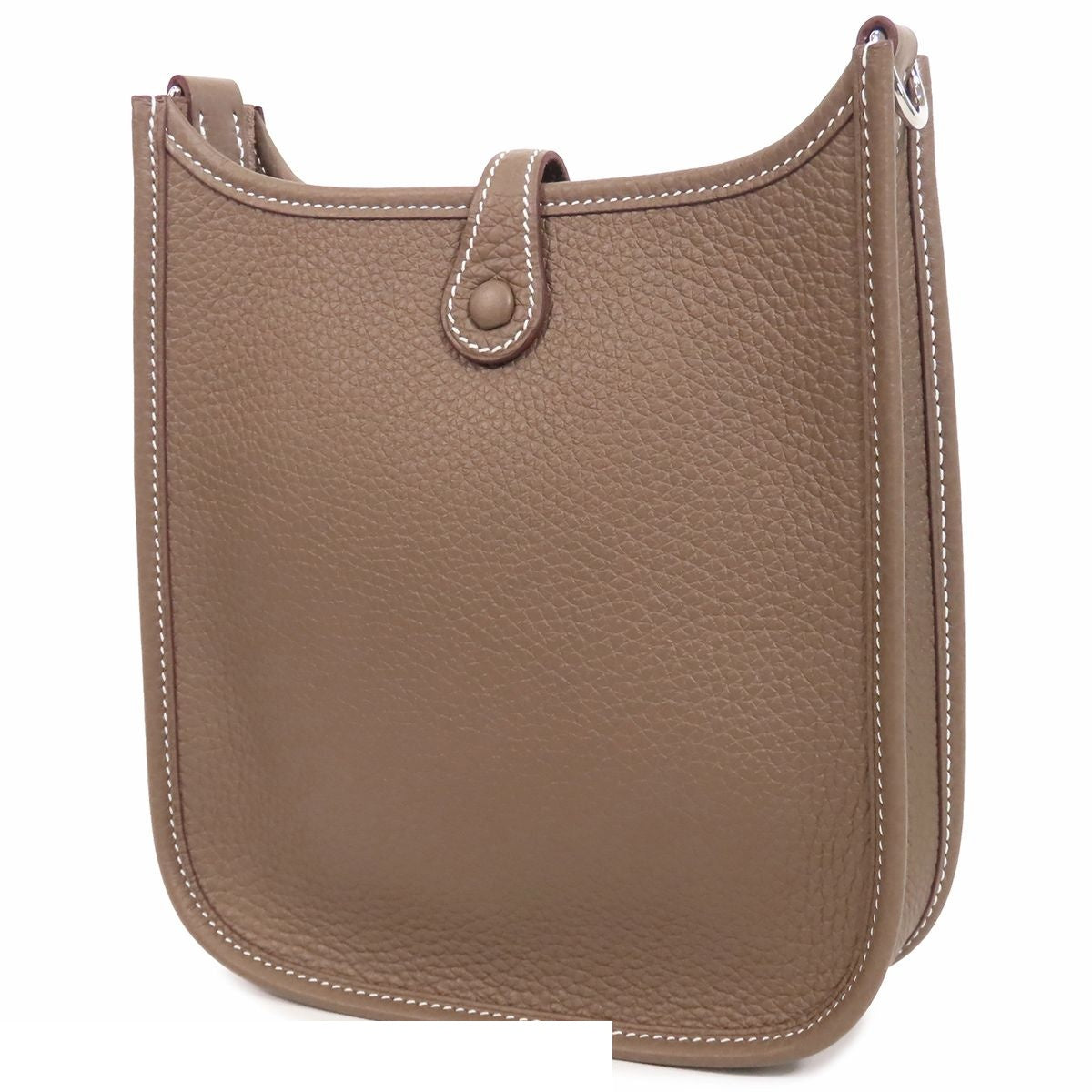 Hermes Evelyne Amazon TPM Etoupe Blue Indigo Silver Taurillon Shoulder Bag — view 2