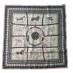 Hermes Carre 55 Horsewear Kyoto Marble Flower Silk — view 2