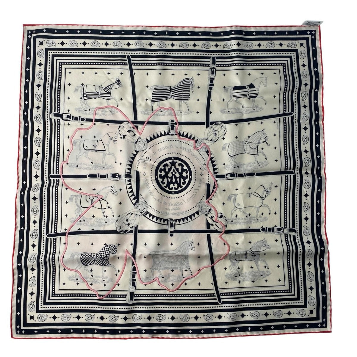 Hermes Carre 55 Horsewear Kyoto Marble Flower Silk — view 2