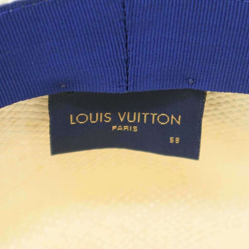 Louis Vuitton Monogram Watercolor Chapeau Summertime Straw Hat Ivory 58 — view 4