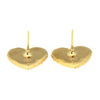 Chanel Heart Motif Earrings Gold Black — view 4