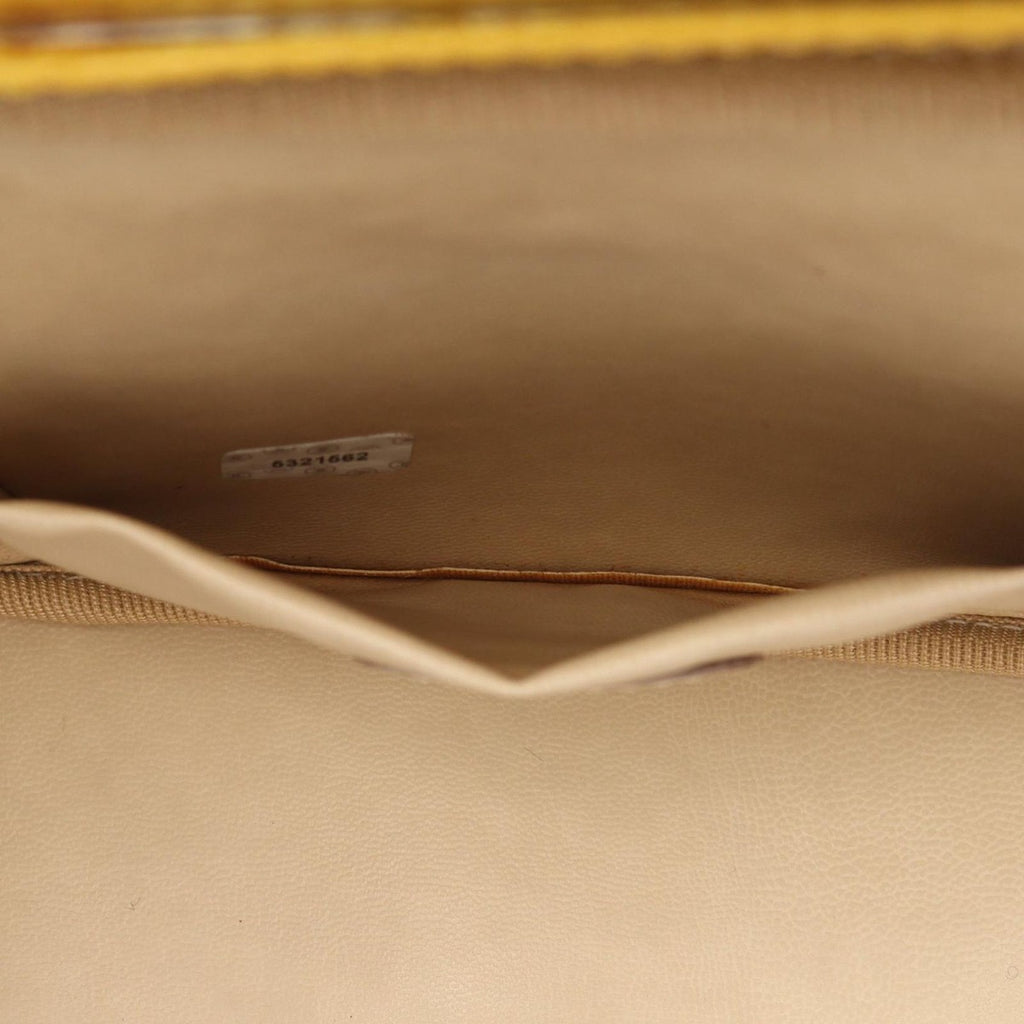 Chanel Handbag CC Logo Yellow Leather Side — view 6
