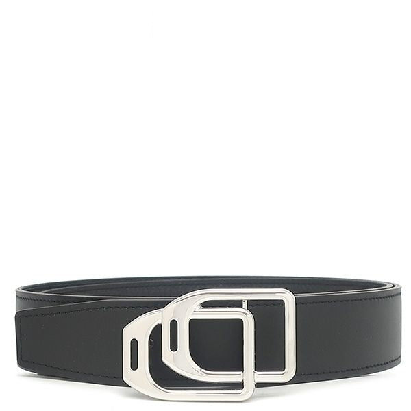 Hermes Belt Jockey Au Carre 85 Togo Box Calf Black 85 Reversible Kit