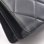 Chanel Shoulder Bag Quilted Black Lambskin — view 6