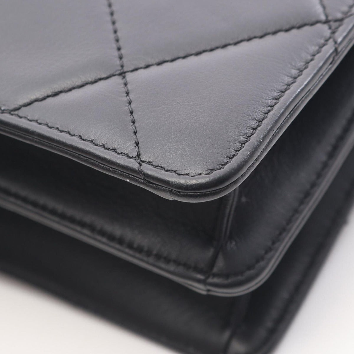 Chanel Shoulder Bag Quilted Black Lambskin — view 7