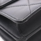 Chanel Shoulder Bag Quilted Black Lambskin — view 8