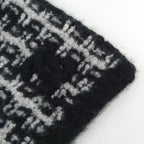 Chanel Scarf Silk Cashmere Black Gray — view 2