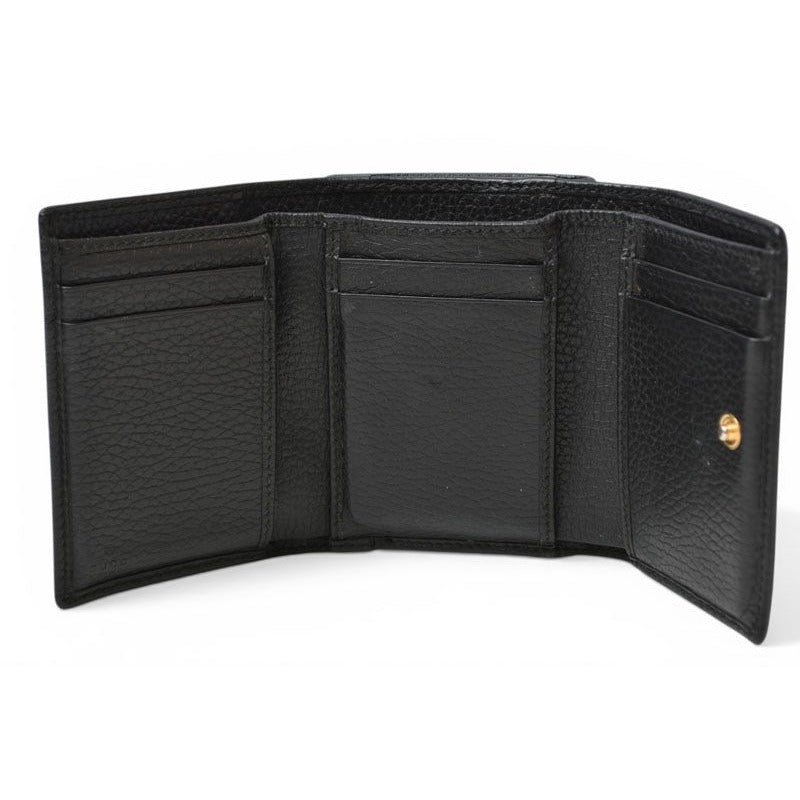 Gucci Mini Wallet Trifold Fold Petite Marmont Petit Black — view 2