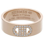 Hermes Hd'ancre 18K Pink Gold Diamond Ring 48 8 — view 2