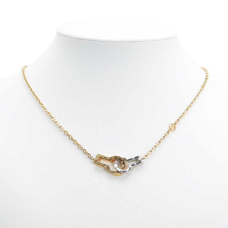 Louis Vuitton Collier Twin Rocks Gold Silver Plated Metal — view 7
