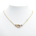 Louis Vuitton Collier Twin Rocks Gold Silver Plated Metal — view 7