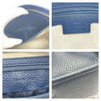 Gucci 739490-2067 Leather Jumbo GG Silver Hardware Second Bag Blue — view 9