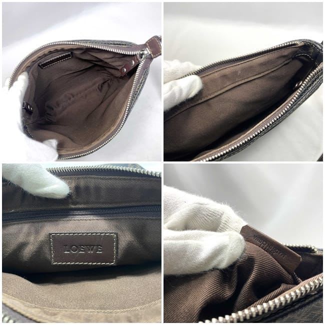 Loewe Shoulder Bag Gray Brown Anagram with Pouch — view 9