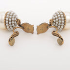 Gucci Taiga Head Earrings in GP and Faux Pearl — view 6