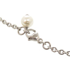 Chanel Coco Mark Metal Rhinestone Faux Pearl Silver Necklace 0470 — view 6