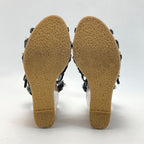 Chanel Chain Cork Wedge Sandals 3412 Black — view 4