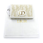 Christian Dior Oblique 30 Montaigne Medium Wallet Coin Case White Gold S2300 Unrg — view 7