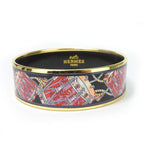 Hermes Bracelet Emile GM Metal Cloisonne Multicolor Black Pink Gold Hardware — view 3