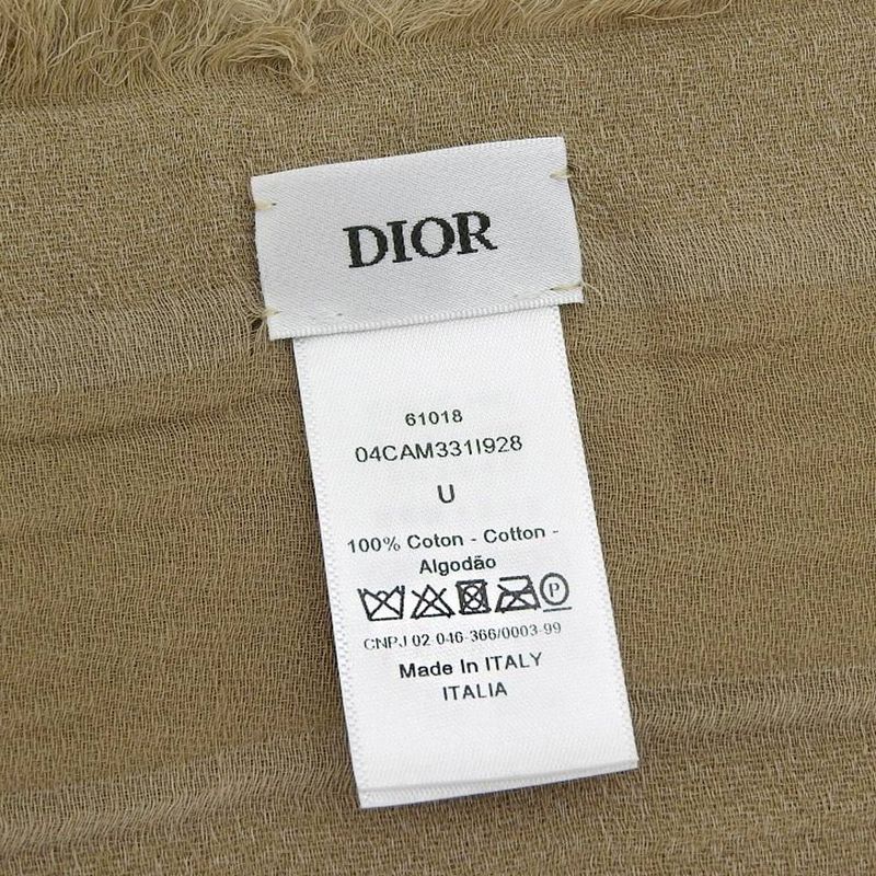 Christian Dior Item 2020 100% Cotton Logo Embroidery Shawl Long Scarf — view 6