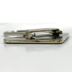 Prada Key Ring Silver Gold Logo Metal M285 — view 4