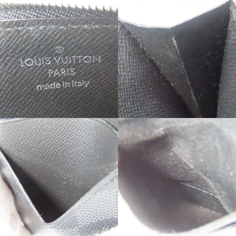 Louis Vuitton Card Case Coin Holder Damier Graphite Black Gray — view 9