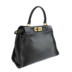 Fendi P-cub 8 Bn290 Shoulder Bag Handbag 2-Way Black Leather — view 4