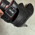 Chanel Quilted Leather Belt Short Boots Coco Mark Black 36 1 2 — view 7