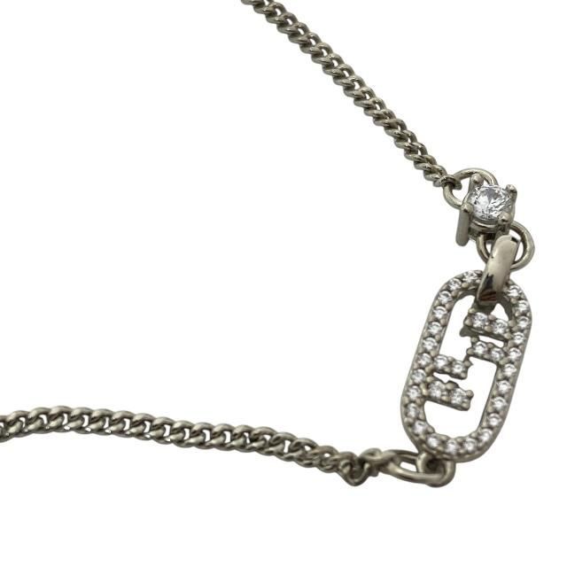 Fendi 8 Ah428 Bracelet O'lock Bangle Accessories Crystal Metal Silver — view 6