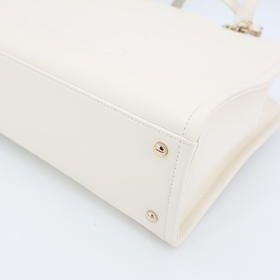 Chanel Small Zip Shop 2-Way White As3129 Tote Bag — view 7