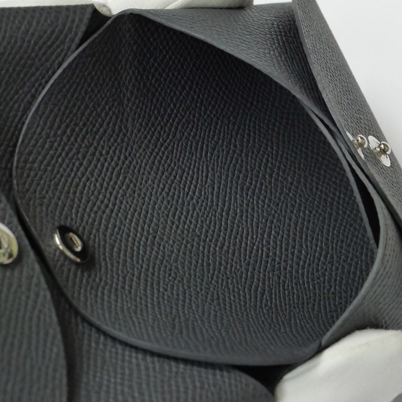 Hermes Calvi Duo Ardoise Epson Coin Case Card Gray — view 7