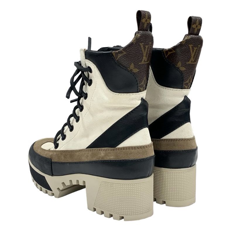 Louis Vuitton Laurie Line Monogram Boots Short Shoes Suede Leather Off — view 4