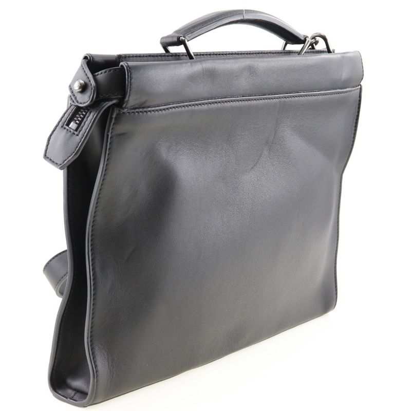 Fendi Peekaboo Celia 2-Way Shoulder Calf Black Business Bag — view 3