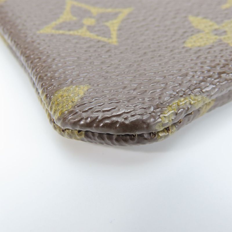 Louis Vuitton Coin Case Pochette Cles Monogram Brown Gold Hardware Pouch — view 5