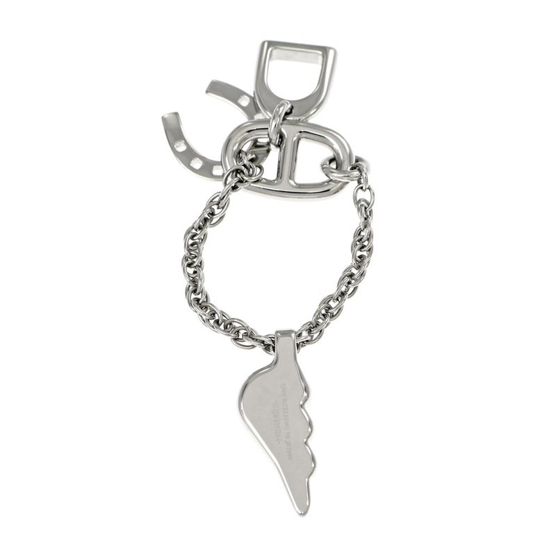 Hermes Key Holder Bon Voyage Silva Hardware Ring Missing — view 2