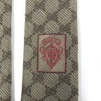 Gucci 100% Silk GG Logo All-over Webline Tie Regular Beige — view 6