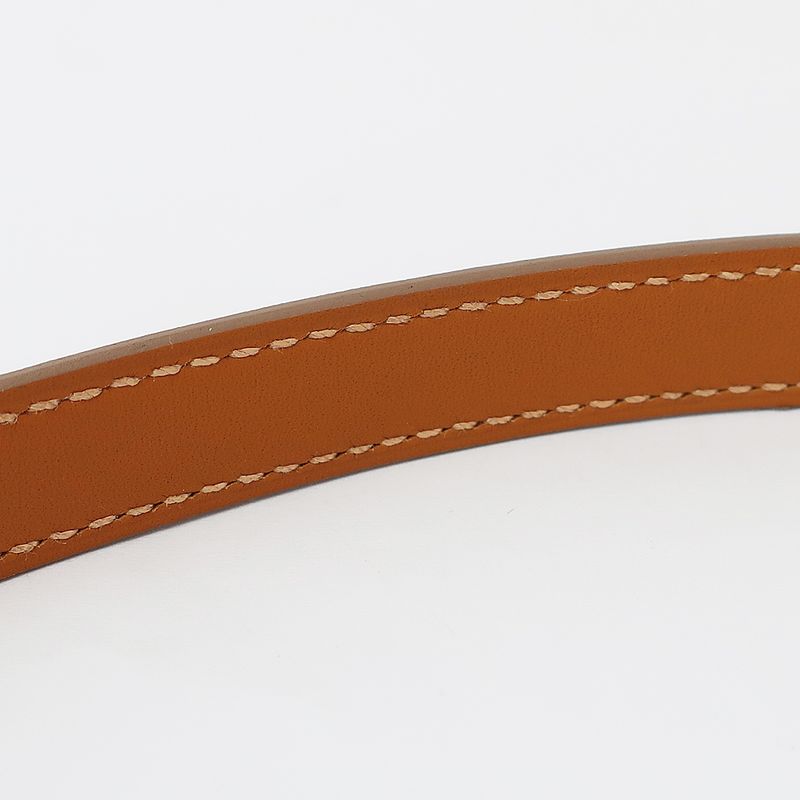 Hermes Kelly Double Tour Bracelet Mauve Peel Gold Hardware — view 7