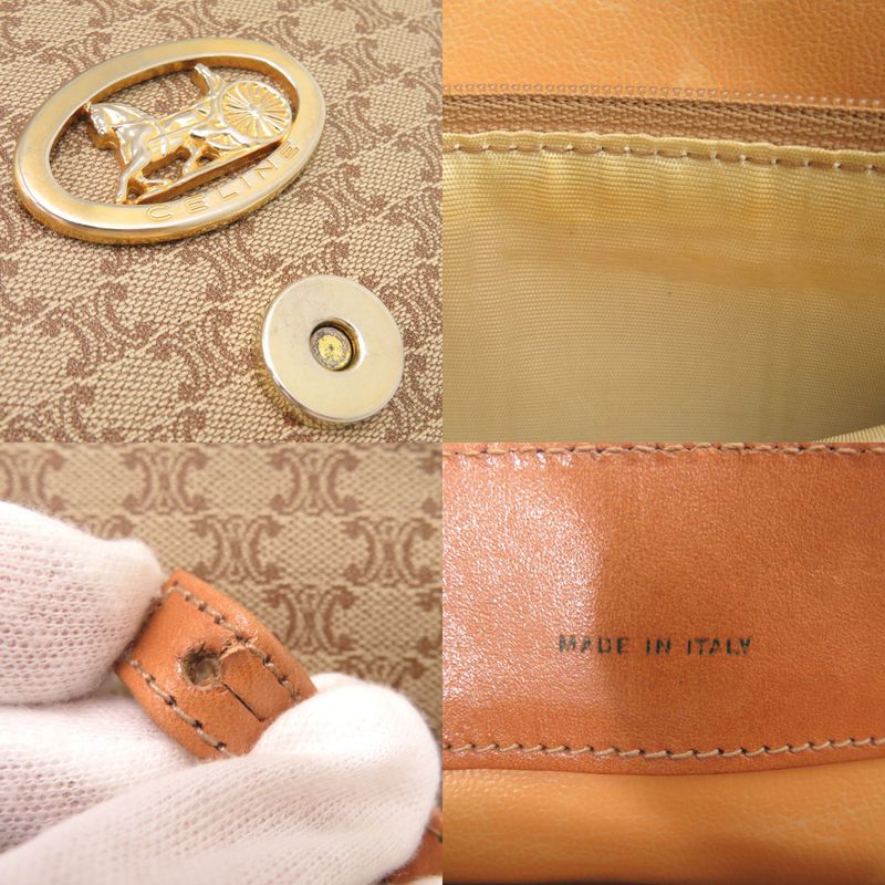Celine Macadam Leather Beige Shoulder Bag 0023 — view 9