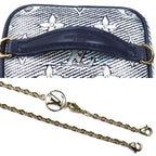 Louis Vuitton Monogram Laminated Jacquard Micro Vanity Shoulder Bag Navy — view 7