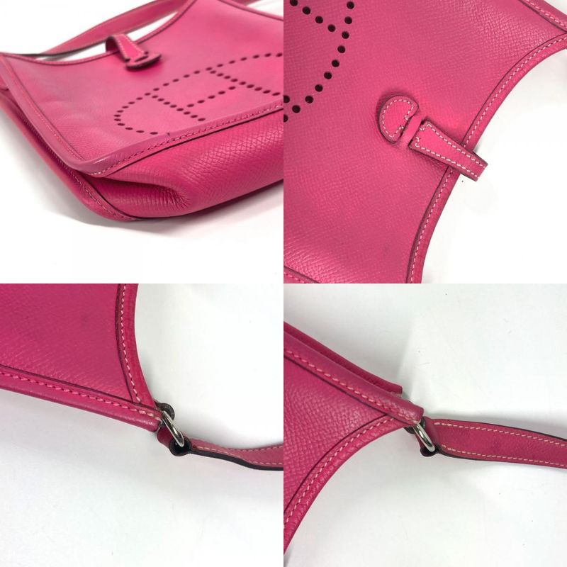 Hermes Shoulder Bag Evelyne TPM 16 Leather Rose Tillian Pink — view 7