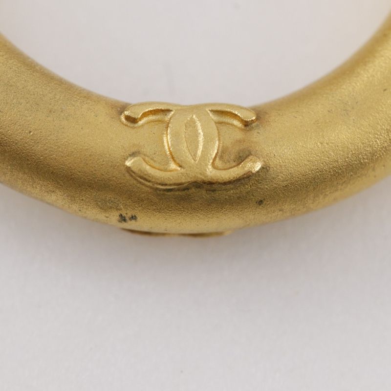 Chanel Hoop Vintage Gold Plated 96 P 22.8 g Earrings — view 8